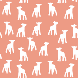 Lamb Silhouette in Grapefruit