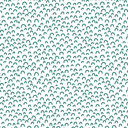 Doodle in Emerald on White