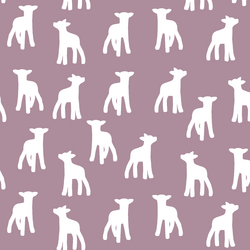 Lamb Silhouette in Celestial