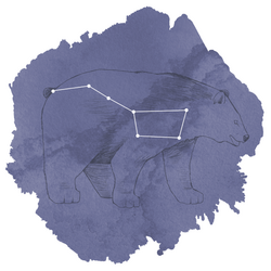 Ursa Major Panel in Indigo