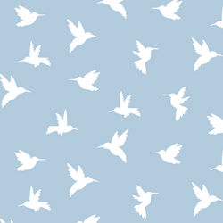 Hummingbird Silhouette in Sky