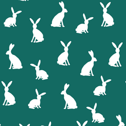 Cottontail Silhouette in Emerald