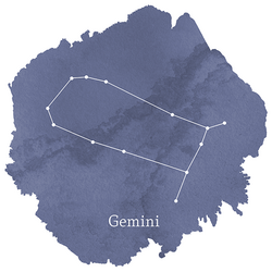 Gemini Sign Panel in Indigo