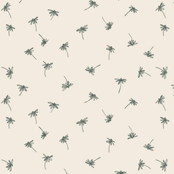 Ditsy Daisy in Dark Duck Green on Egret