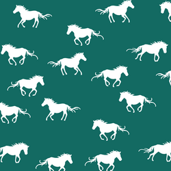Horse Silhouette in Emerald