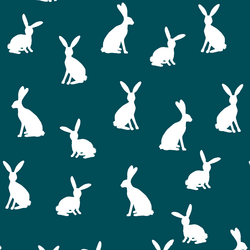 Cottontail Silhouette in Juniper