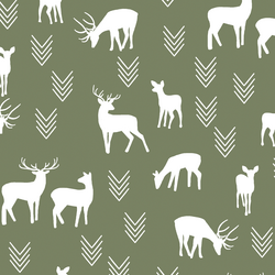 Deer Silhouette in Olive