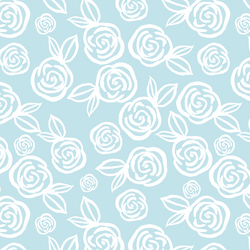 Tea Roses in Hydrangea Blue