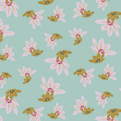 Floral Rain in Soft Mist