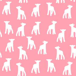 Lamb Silhouette in Rose Pink