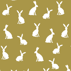 Cottontail Silhouette in Gold