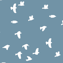Flock Silhouette in Marine