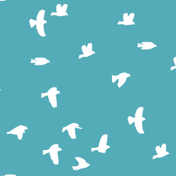 Flock Silhouette in Lagoon