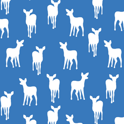 Fawn Silhouette in Cerulean