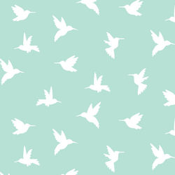 Hummingbird Silhouette in Aloe