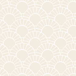 Large Mosaic Sun Tile in Shell