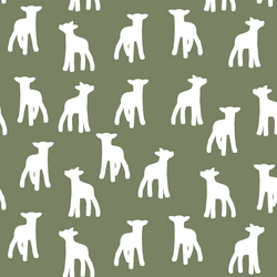 Lamb Silhouette in Olive