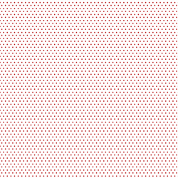 Little Polka Dots in Geranium on White
