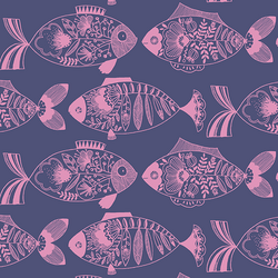Fresh Catch in Indigo Wisteria