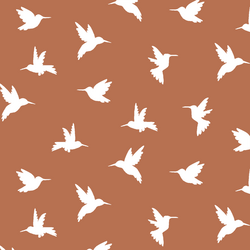Hummingbird Silhouette in Terracotta