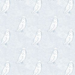 Small Crowned Owl in Cashmere Blue