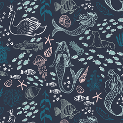 Magical Ocean in Deep Blue Sea
