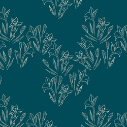 Down the Path in Juniper Blue