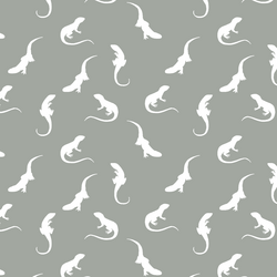 Iguana Silhouette in Sage