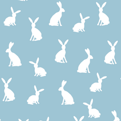 Cottontail Silhouette in Bluebell