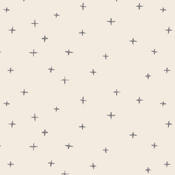 Swiss Crosses in Silver Filigree Gray on Egret