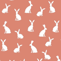 Cottontail Silhouette in Desert Rose