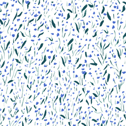 Painted Blooms in White