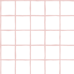 Windowpane in Blush on White
