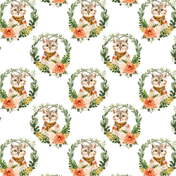 Little Miss Kitty Wreath in White