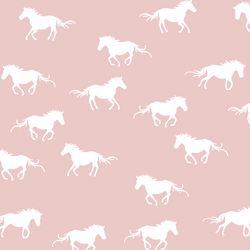 Horse Silhouette in Blush