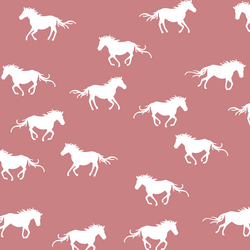 Horse Silhouette in Berry