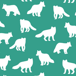 Fox Silhouette in Jade