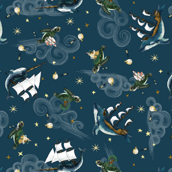 Sea Tossed in Deep Ocean