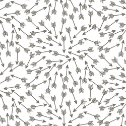 Arrows in Greige on White