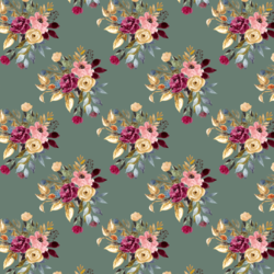 Little Rose Bouquet in Dusty Jade