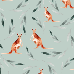 Big Kangaroos in Eucalyptus Mist