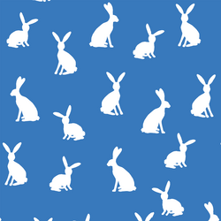 Cottontail Silhouette in Cerulean