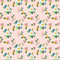 Small Spring Blossoms in Sunrise Pink