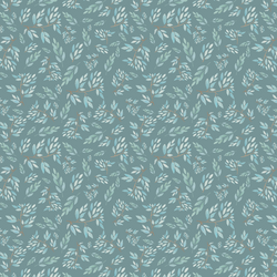 Forest Floor in Rainy Blue