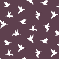 Hummingbird Silhouette in Raisin