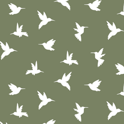Hummingbird Silhouette in Olive