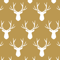 Stag Silhouette in Marigold