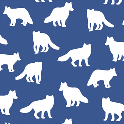 Fox Silhouette in Blue Jay