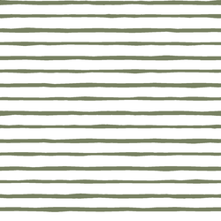 Artisan Stripe in Olive on White