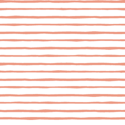 Artisan Stripe in Grapefruit on White